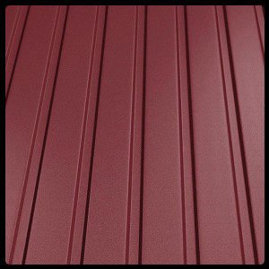 Профнастил С-10 | тип Ф | 0,5 мм (Arcelor Mittal) | RAL 3005 Бордовый PE
