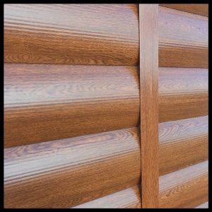 Металлический сайдинг 370 мм блок-хаус золотой дуб