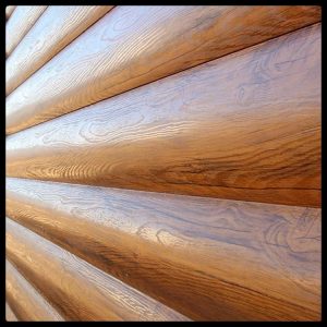 Сайдинг металлический Сруб 0,4 мм дуб структурный (Южная Корея)