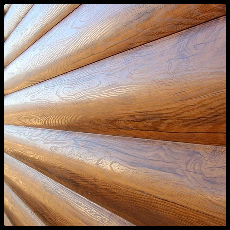 Сайдинг металлический Сруб 0,4 мм дуб структурный (Южная Корея)