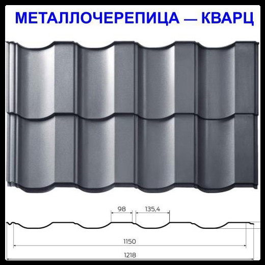 Металлочерепица Кварц — RAL