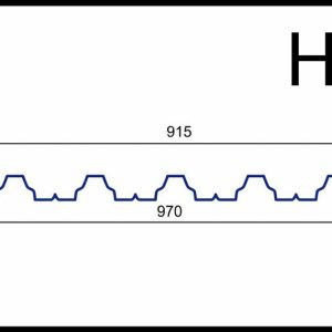 Профнастил H 45 j / 0,5 мм RAL 8004
