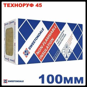 Базальтовый Утеплитель ТЕХНОРУФ - 45 (100 мм) 1.44 м2/упк Sweetondale - (Технониколь)