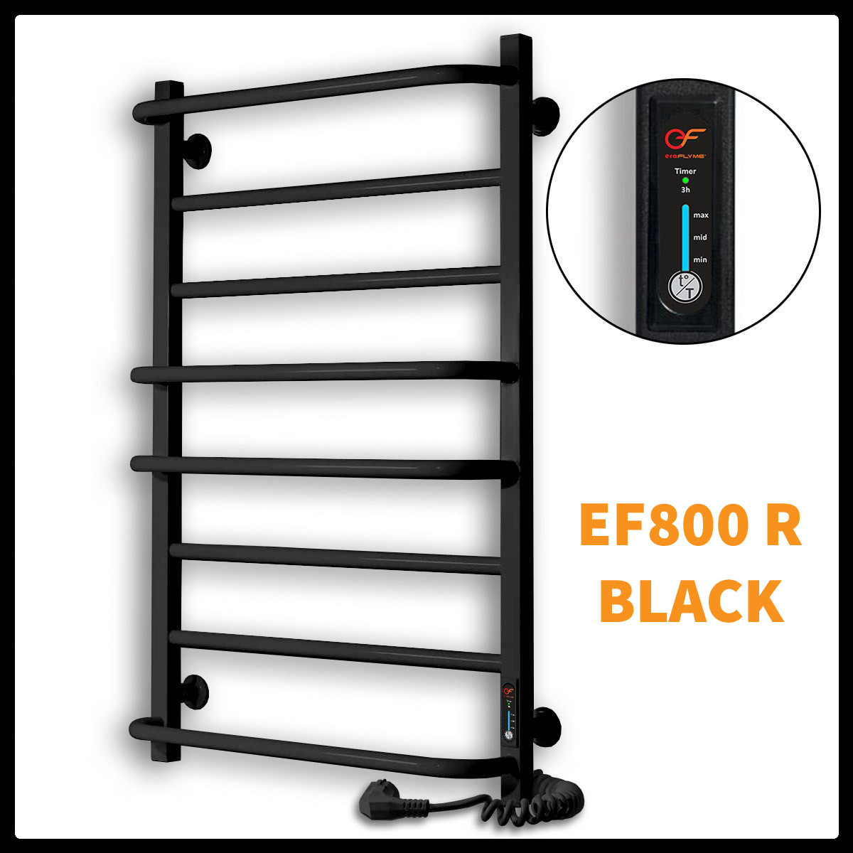 Рушникосушка чорна EF 800 R