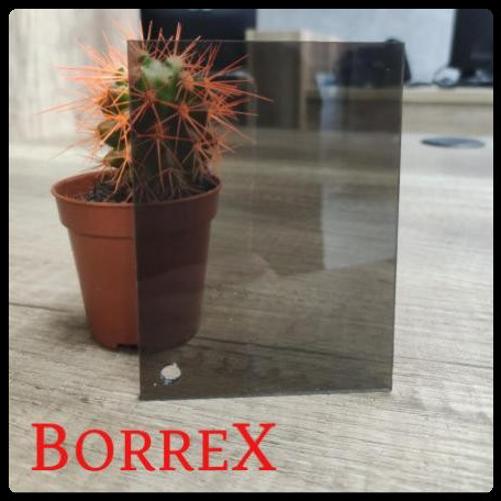 Монолитный поликарбонат - "BORREX" (Серая бронза) лист 2050*3050х2 мм