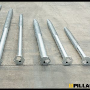 Геошуруп оцинкованный PILLAR (свая винтовая многовитковая) диаметром 76мм, длиною 3,0 метра