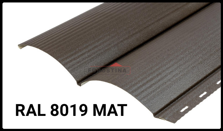 Металлосайдинг 0,5 • блок-хаус • "Форостина" RAL 8019 Мат
