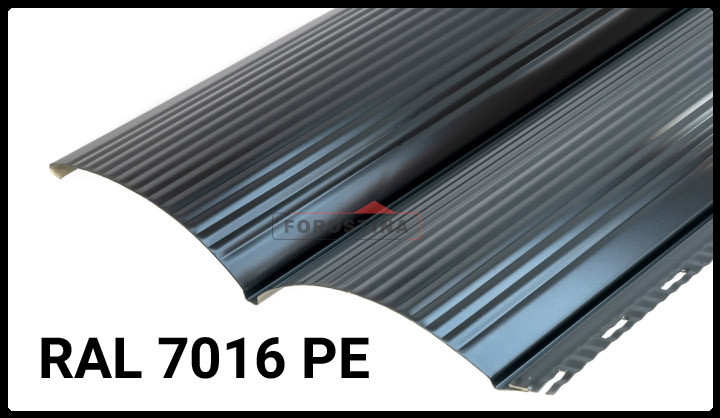 Металлосайдинг 0,45 • блок-хаус • "Форостина" RAL 7016