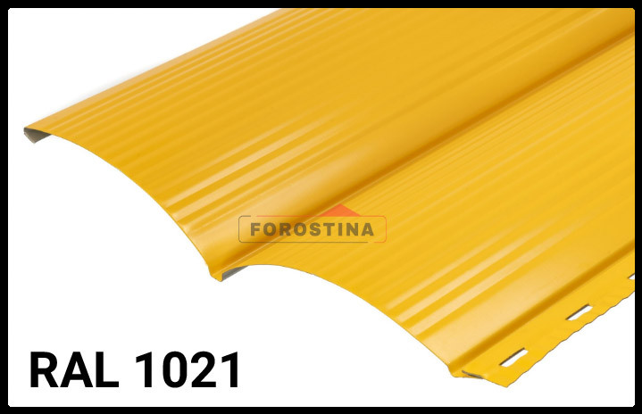 Металлосайдинг 0,45 • блок-хаус • "Форостина" RAL 1021