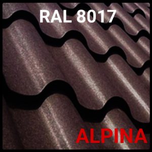 Металлочерепица RAL 8017 ALPINA 0,45 мм PEMA (Optima Steel)