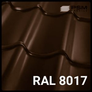 Металлочерепица ПСМ профиль  (коричневая) RAL 8017 / 0,5 мм