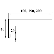 L планка для кровли (50*150) Ruukki 0.45 PE.