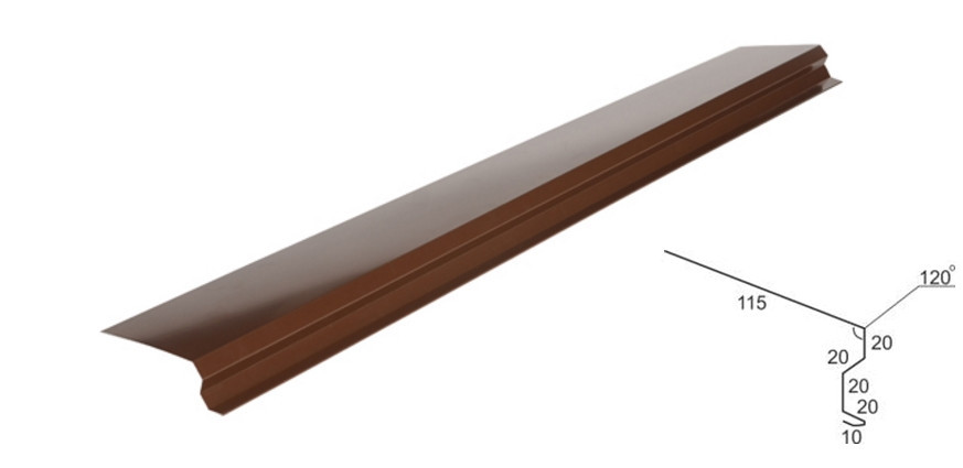 Планка карнизная RAL MAT 0,45