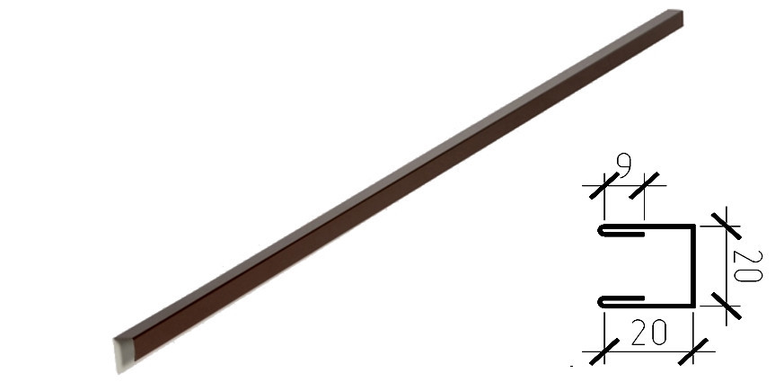 Планка декоративная для С-18 RAL 8017