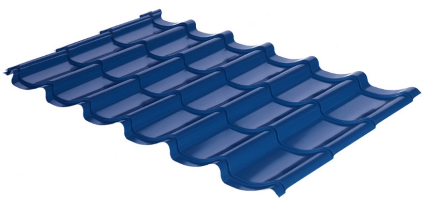 Металлочерепица Мегасити RAL 5005 (синяя) 0,45 MINI металл Китай