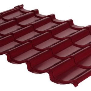 Металлочерепица Rauni RAL 3005 (бордовая) PE 0,45 Mini