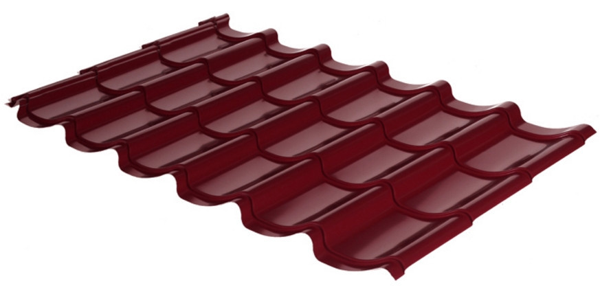 Металлочерепица Rauni RAL 3005 (бордовая) PE 0,45 Mini