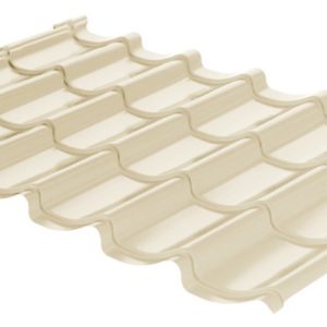 Металлочерепица Rauni RAL 1015 (бежевая) PE 0,45 Mini