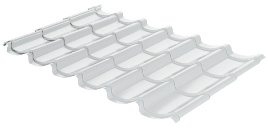 Металлочерепица RAUNI RAL 9003 (белая) 0,45
MINI металл Китай