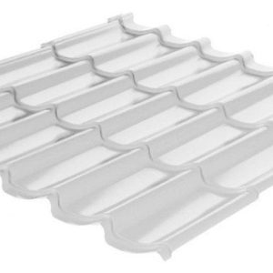 Металлочерепица RAUNI RAL 9003 (белая) PE 0,45 STANDART металл Китай