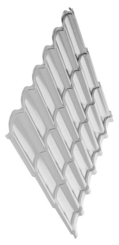 Металлочерепица RAUNI RAL 9006 (серебристая) PE 0,45 STANDART металл Китай