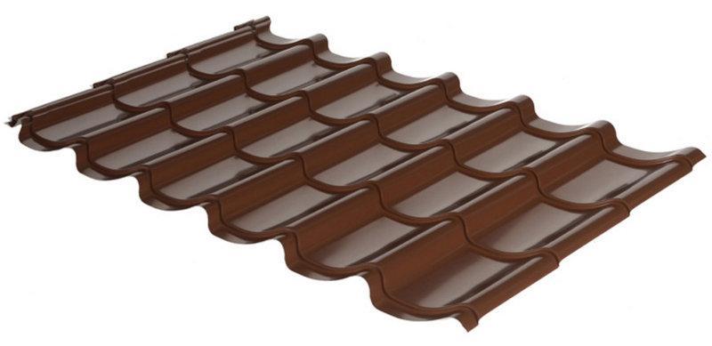 Металлочерепица Rauni Mini (цвет 8017, глянец) Китай