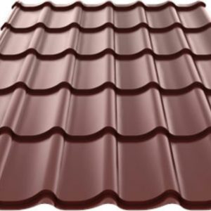 Металлочерепица RanTech , M 3943 - 0.45 мм 8017 - Матовое покрытие