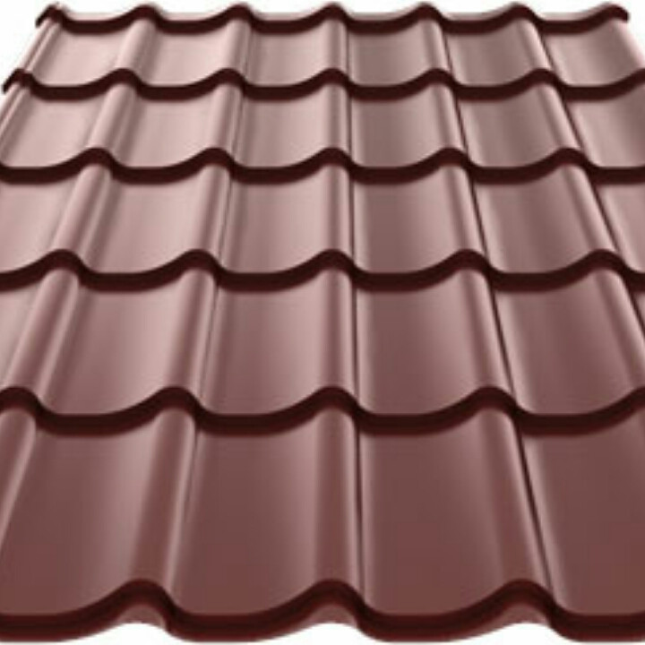 Металлочерепица RanTech , M 3943 - 0.45 мм 8017 - Матовое покрытие