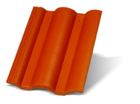 Цементно-песчаная черепица Данубиа (цвет Кирпичный)