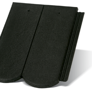 Цементно-песчаная черепица Рундо (цвет Карбон)