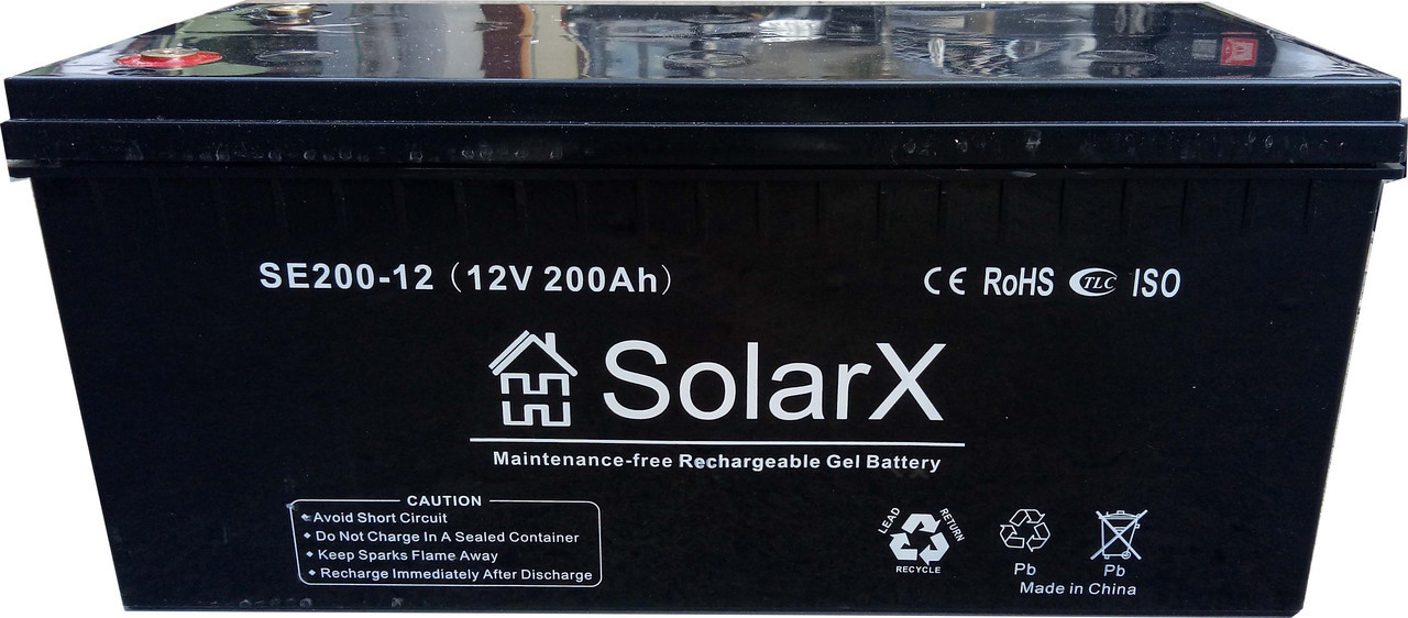 Гелевий акумулятор SolarX SXG200-12 (12V 200Ah)