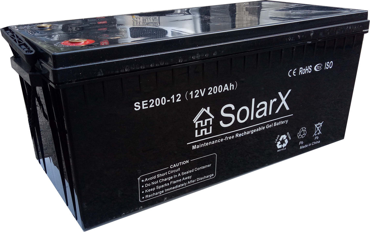 Гелевий акумулятор SolarX SXG200-12 (12V 200Ah) — изображение 2