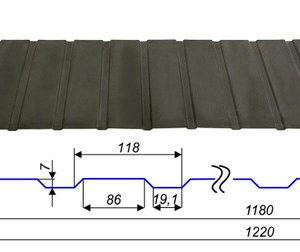 Профнастил для забора (1,2 метра)