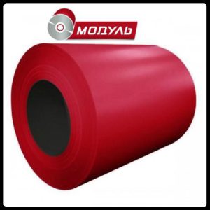 Рулони оцинковані 0,5 мм із глянсовим полімерним покриттям "Модуль Україна" RAL 3005