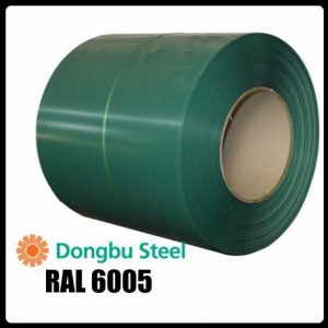 Рулонна сталь "Dongbu Steel" ( Корея) 0,45 мм — гладкий лист із полімерним покриттям RAL 6005