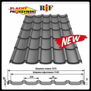 Металлочерепица RIF (Риф) Прушински 0,5 RAL 7024
