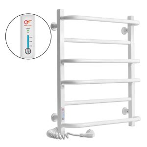 Полотенцесушитель Flyme EF 600L (белый) 500 x 600 мм (с термостатом и таймером)