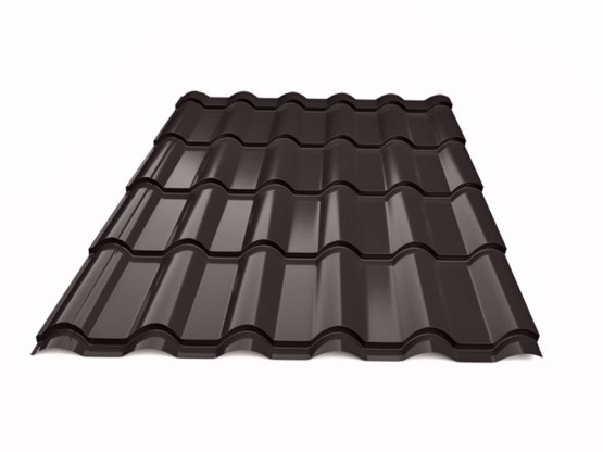 Металлочерепица Ретро Ferrogal 0,45 mm PE RAL 9005