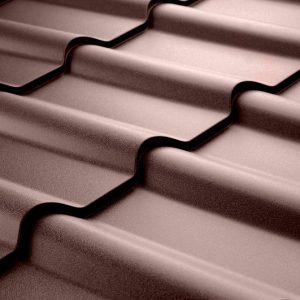 Металлочерепица Ретро Ferrogal 0,4 mm Ral 8017