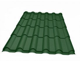Металлочерепица Ретро ARCELOR MITTAL 0,5 mm PEMA RAL 6020
