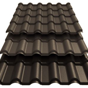 Металлочерепица Ретро U.S.Steel Словакия 0,45 mm PE RAL 8019