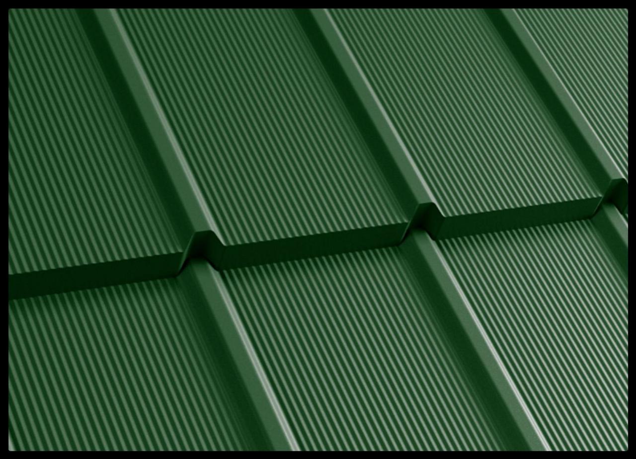 Модульная черепица — TIGRA (0.803 м.кв) РЕМА RAL 6020