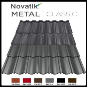 Модульная металлочерепица Novatik Metal Classic Duo МАТ Voestalpine 0,5 мм RAL 3009