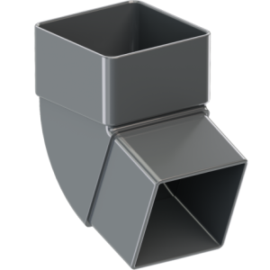 Колено трубы 67° квадратного водостока 80*80 mm / TM KROP