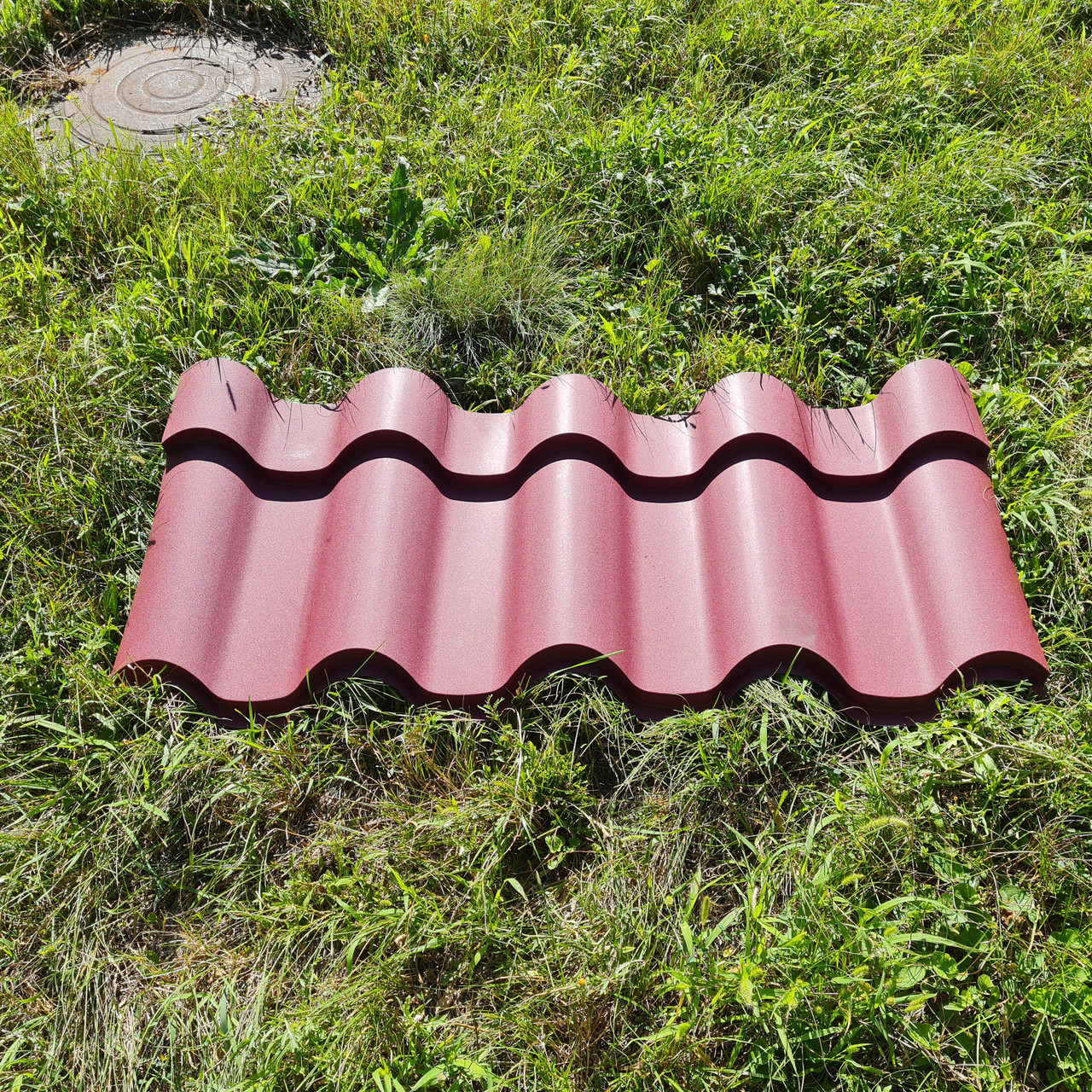 Металлочерепица Интегра 0,45 мм RAL 9006 металлик