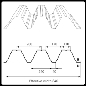 Профнастил Т-153 1,15 мм RAL 9010 / S320GD / Z100 /