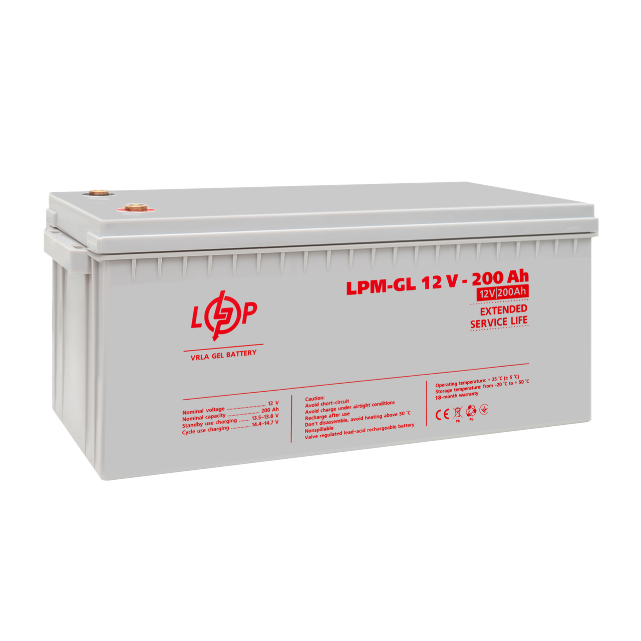 Акумулятор гелевий LPM-GL 12V - 200 Ah — изображение 4