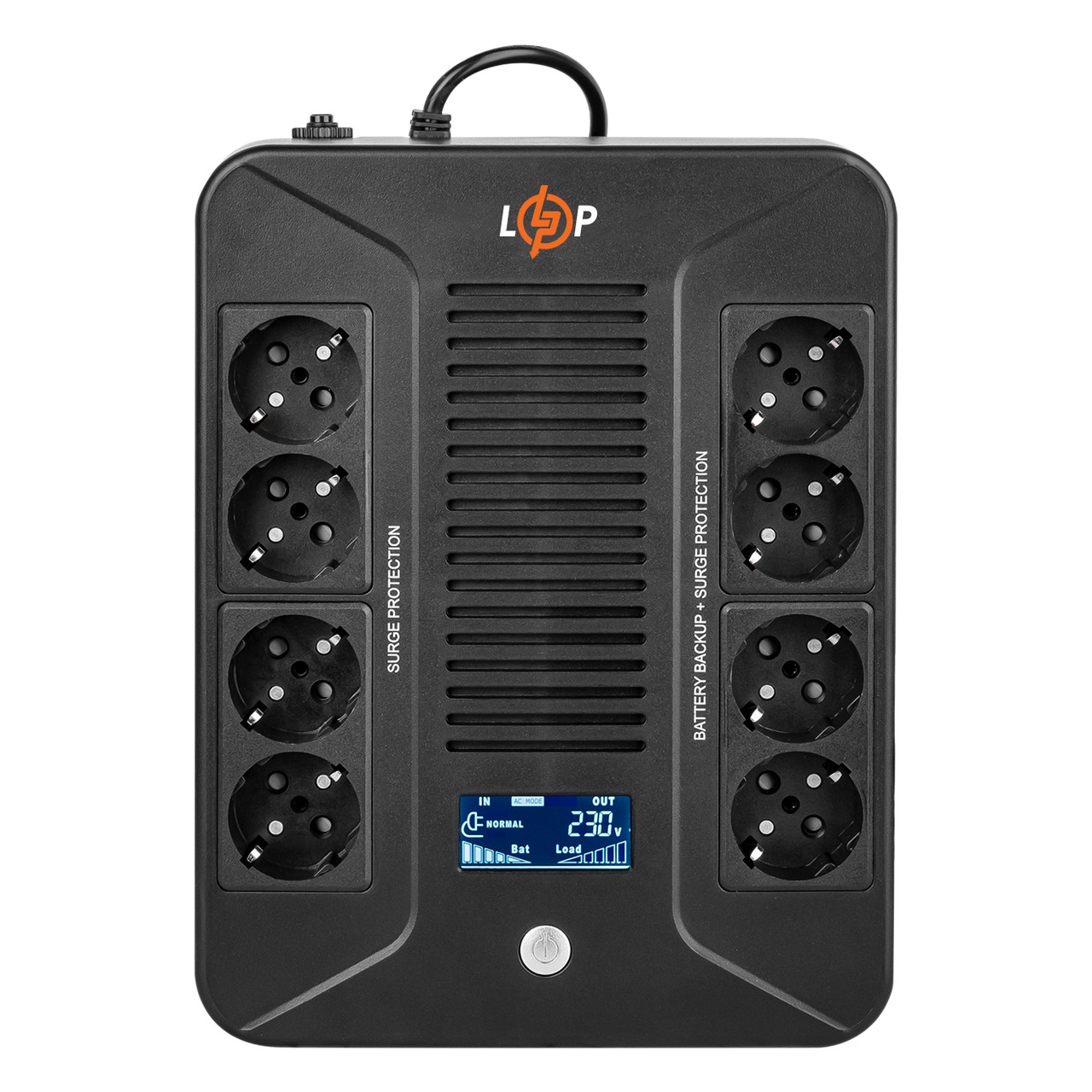 Лінійно-інтерактивне ДБЖ LogicPower LP-600VA-8PS (360 Вт)