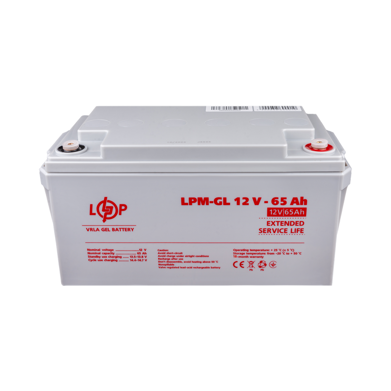 Акумулятор гелевий LPM-GL 12V - 65 Ah — изображение 2