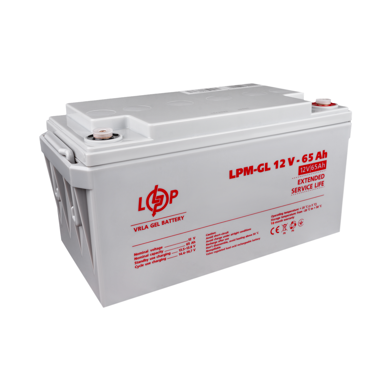 Акумулятор гелевий LPM-GL 12V - 65 Ah — изображение 4